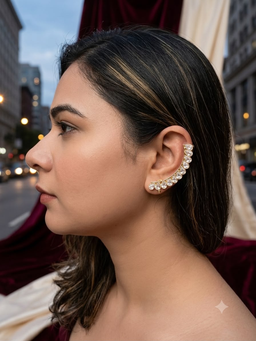 Crystal Ear cuff Earring