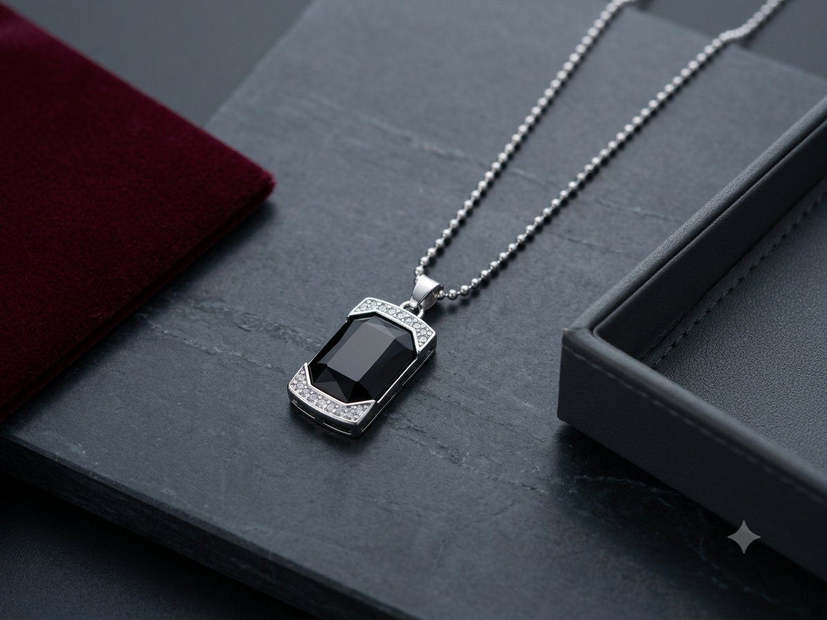 Midnight Regal Medallion Necklace