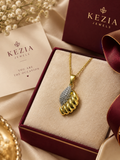 Sylva Anti-Tarnish Crystal Leaf Pendant Necklace
