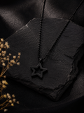 Black Star Pendant Necklace