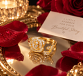 Roselle Adjustable Anti-Tarnish Rose & Butterfly Ring