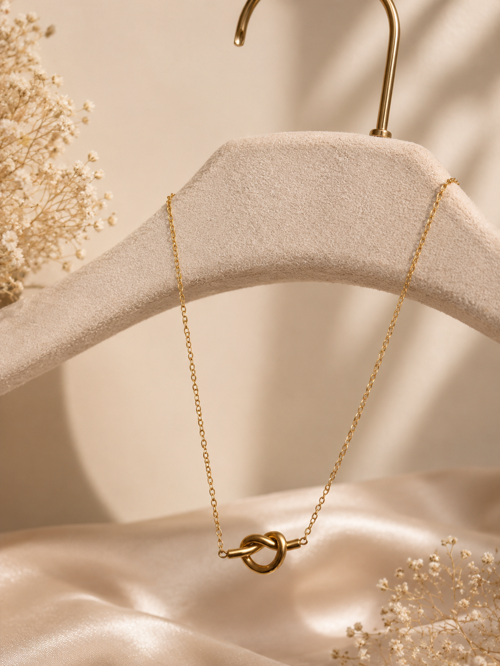 Gold Knot Pendant Necklace