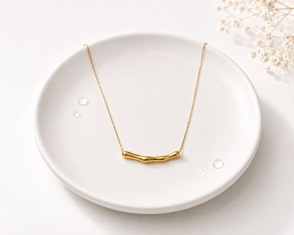 Molten Wave Bar Necklace