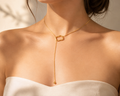 Lariat Y-Necklace with Organic Loop