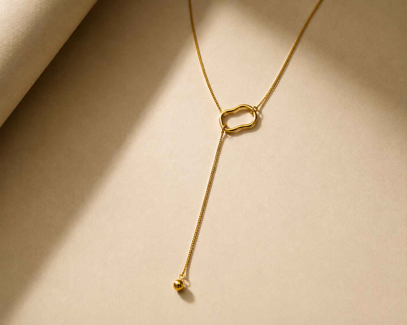 Lariat Y-Necklace with Organic Loop