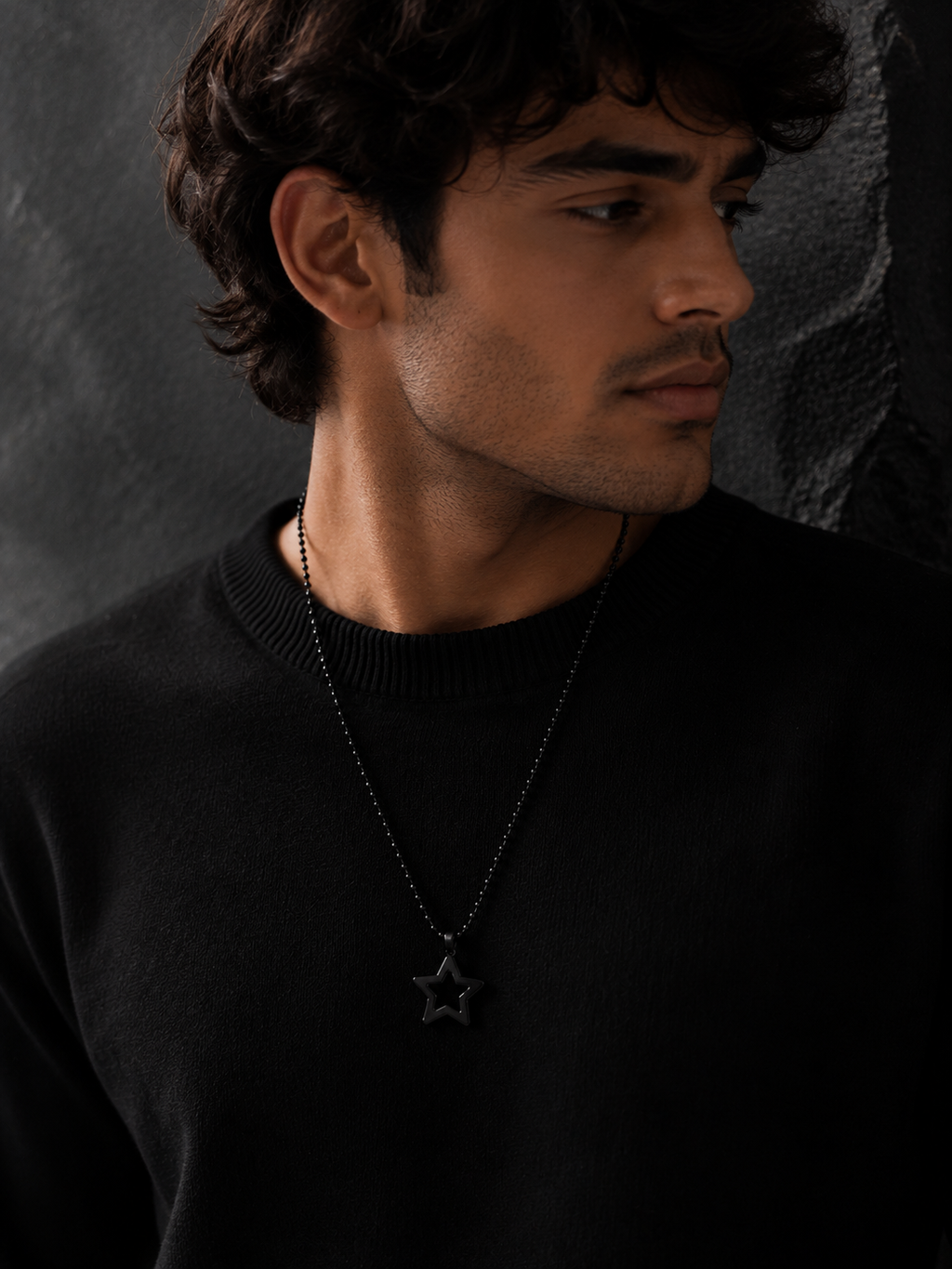 Black Star Pendant Necklace