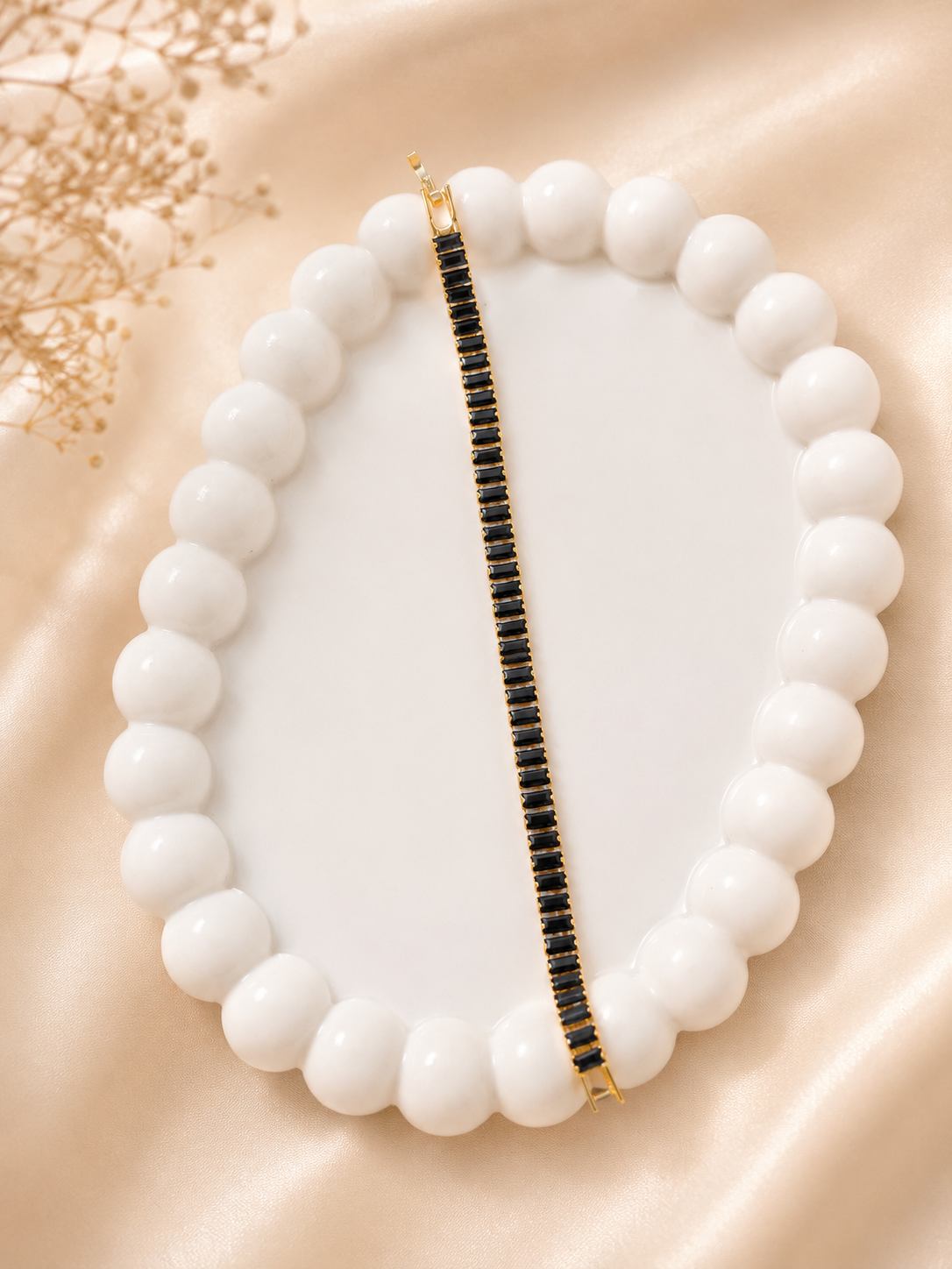 Black Baguette Tennis Bracelet