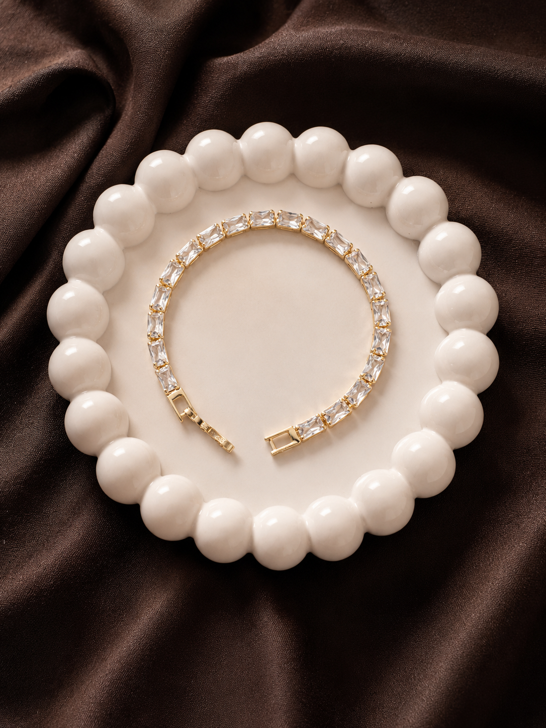 Crystal Baguette Tennis Bracelet