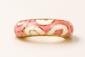 Pink & White Enamel Ring