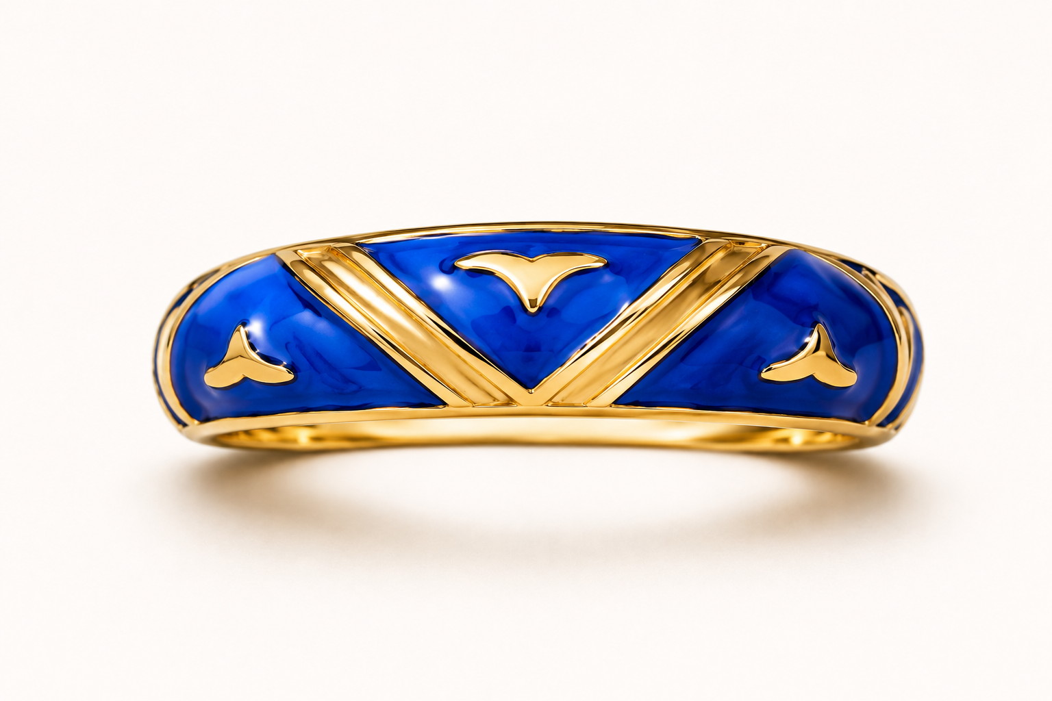Royal Blue Enamel Ring