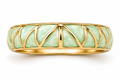 Mint Green Lattice Enamel Ring