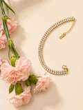 Double Row Crystal Tennis Bracelet