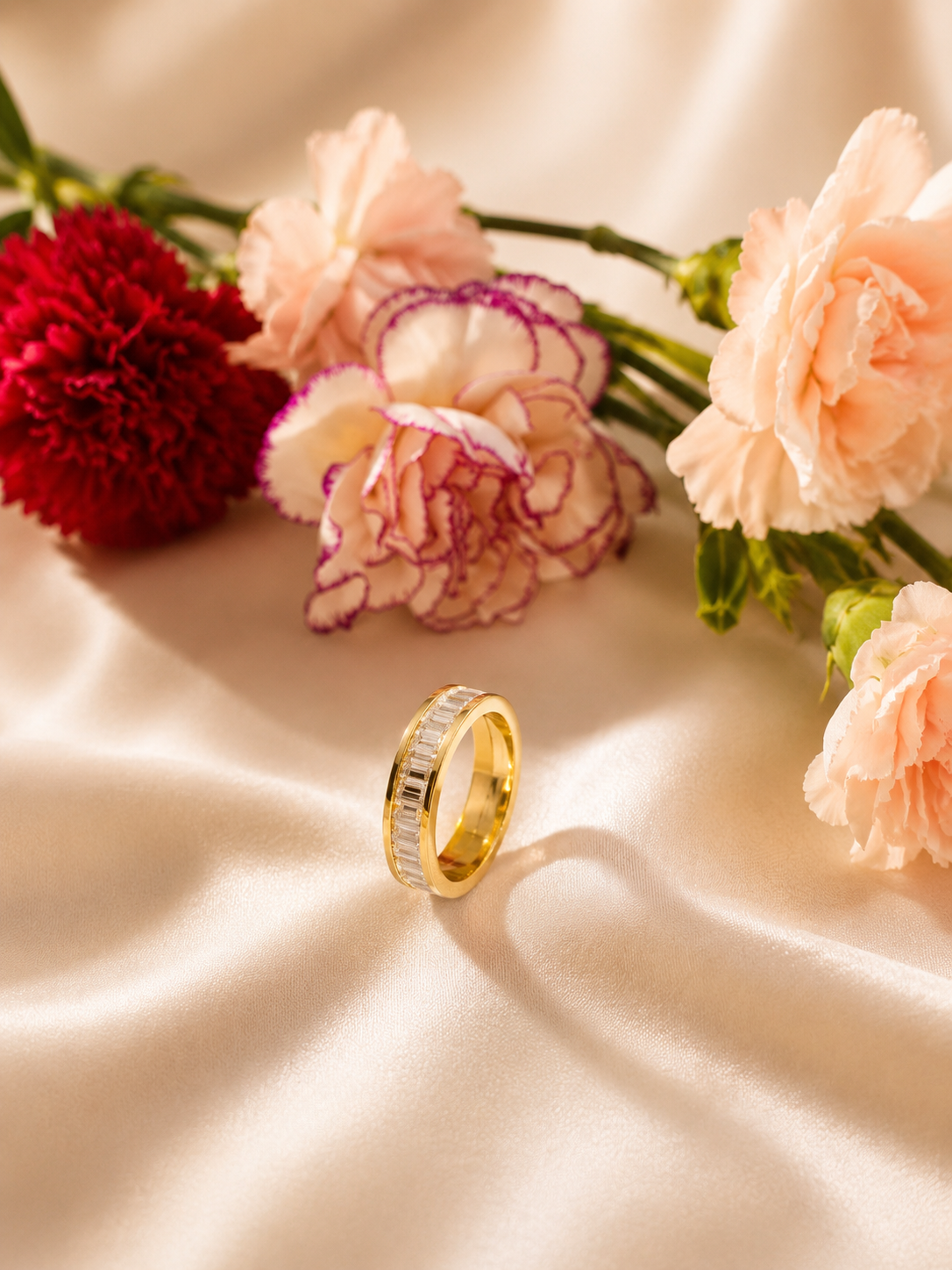 CZ Diamond Gold Band Ring