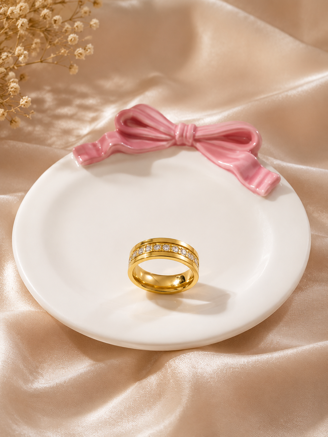 CZ Eternity Gold Band Ring