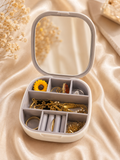 Travel Jewelry Organizer Box with Mirror