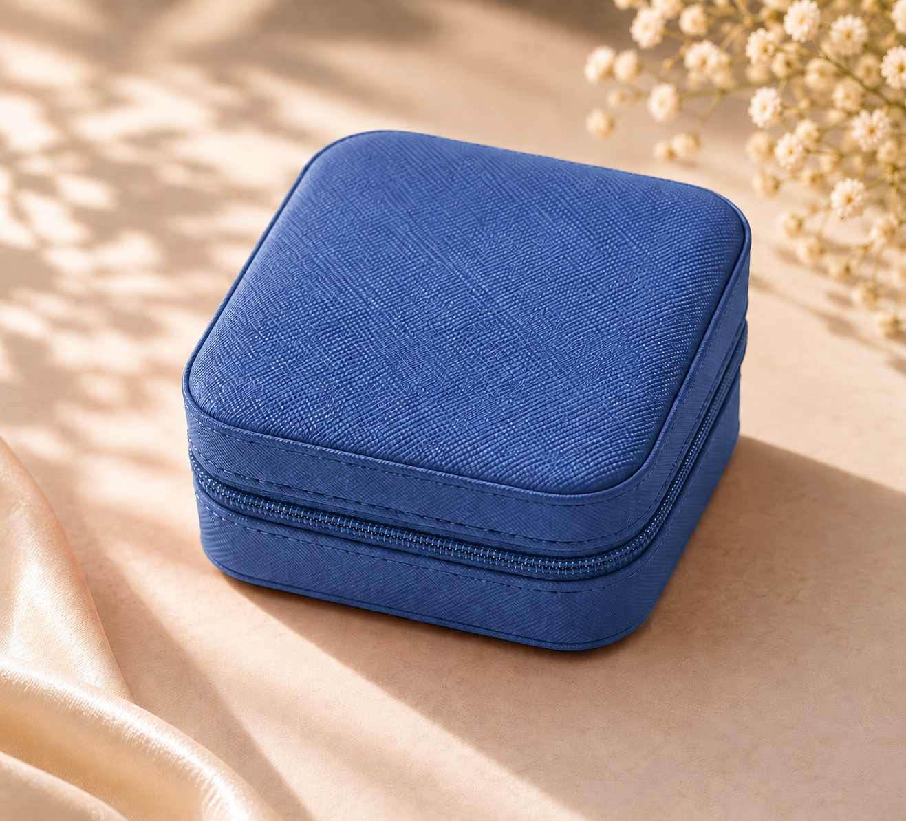 Multicoloured Zip Travel Jewellery Case