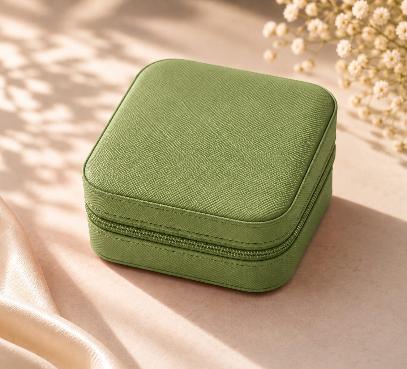 Multicoloured Zip Travel Jewellery Case