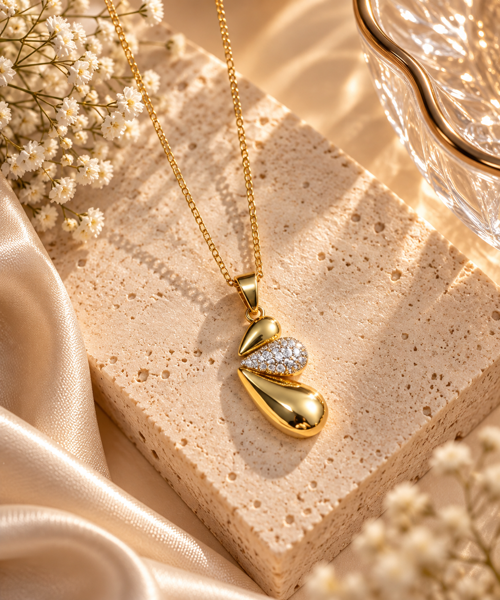 Liora Anti-Tarnish Crystal Teardrop Pendant Necklace