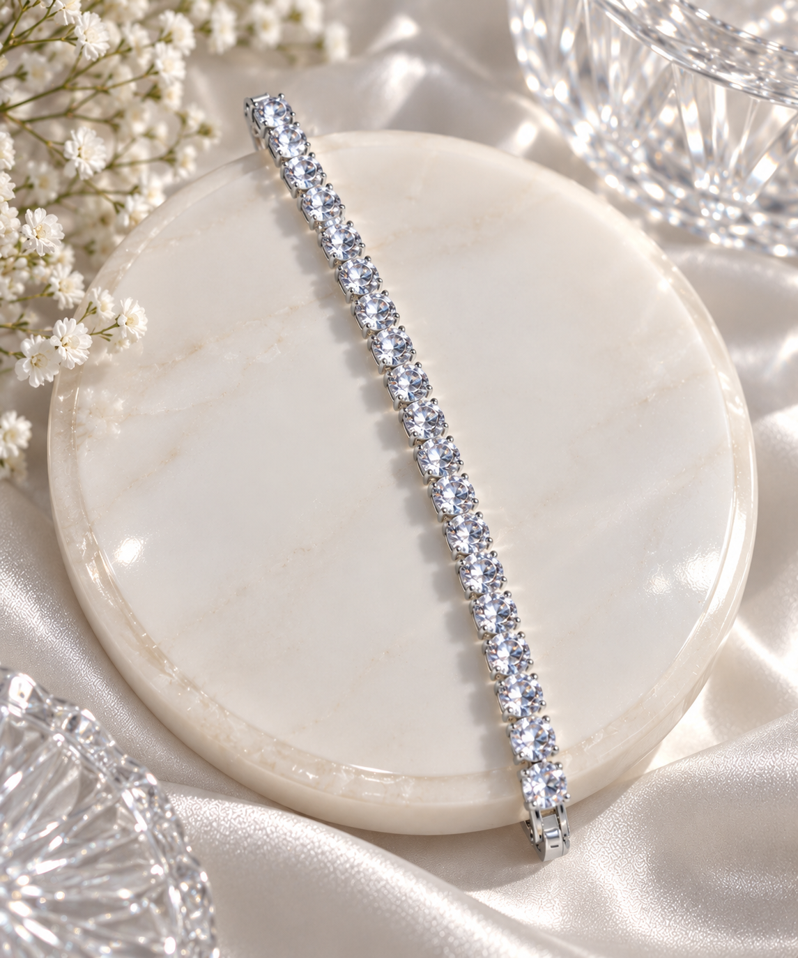 Aria Anti-Tarnish Classic Crystal Tennis Bracelet