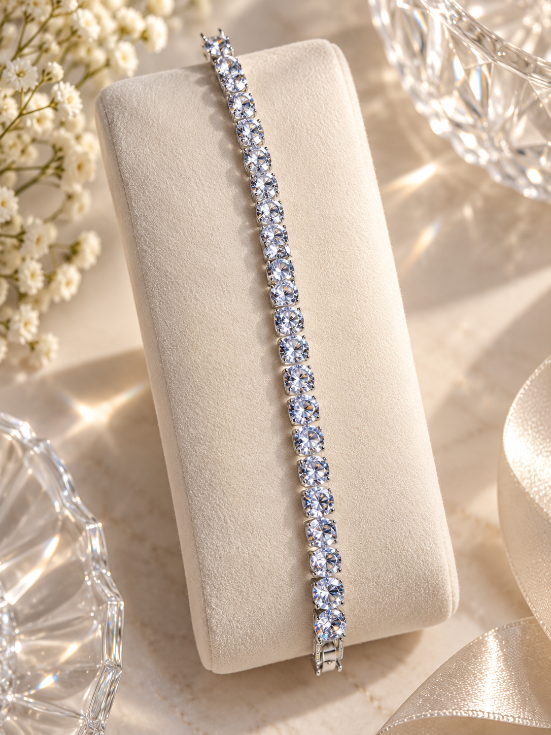 Aria Anti-Tarnish Classic Crystal Tennis Bracelet