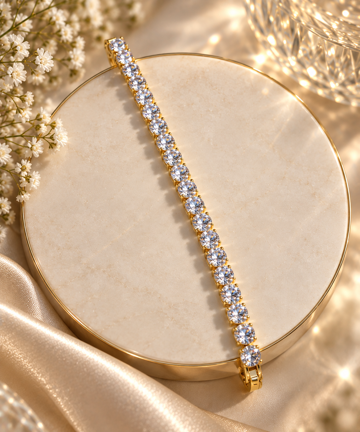 Aria Anti-Tarnish Classic Crystal Tennis Bracelet