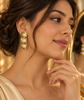 Aveline Anti-Tarnish Geometric Pearl Drop Earrings