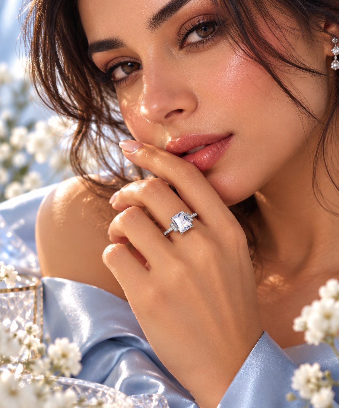 Silver Radiant Center Ring