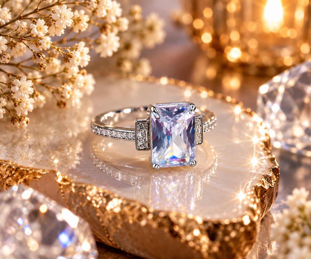 Silver Radiant Center Ring
