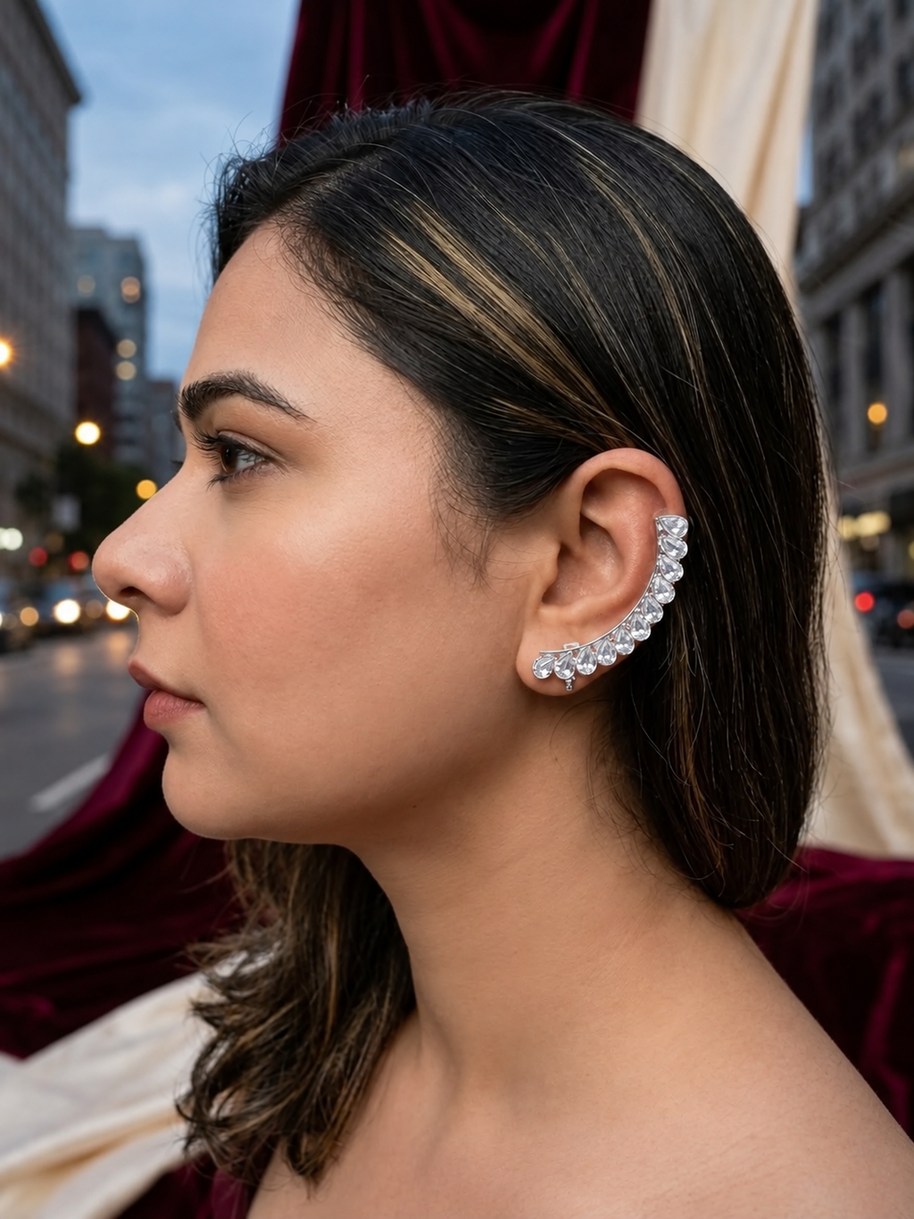 Crystal Ear cuff Earring