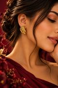 Golden Wave Sculptural Earrings