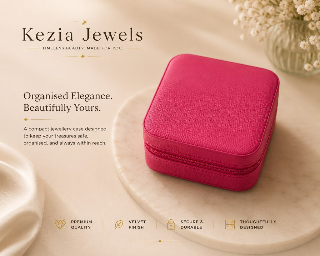 Multicoloured Zip Travel Jewellery Case